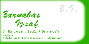 barnabas izsof business card